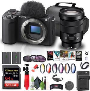 Sony Alpha ZV-E10 II Mirrorless Camera + Sony 18-105mm Lens + 64GB Memory Card + More