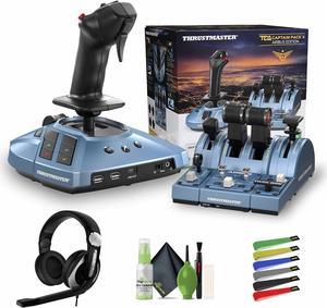 Thrustmaster TCA Captain Pack Xbox - Airbus Edition For XBOX and PC Bundle With Gaming Headset + More