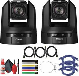 3 x Canon CR-N100 4K NDI PTZ Camera with 20x Zoom 3 x HDMI Cable + More Bundle
