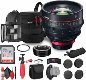 Canon CN-E 20mm T1.5 L F Cinema Lens (EF Mount) + Mount Adapter EF-EOS R + More Bundle