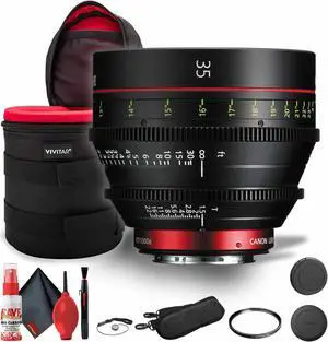 Canon CN-E 35mm T1.5 L F Cinema Lens (EF Mount) + Padded Lens Case + More Bundle