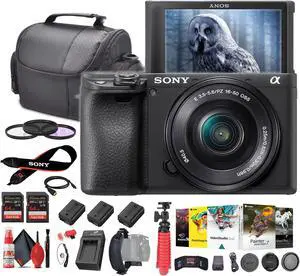 Sony a6400 Mirrorless Camera with 16-50mm Lens with Real-Time Eye Auto Focus - Bundle