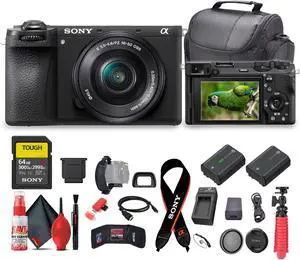 Sony a6700 Mirrorless Vlogger Camera With 16-50mm Lens + 64GB Card + More - Bundle