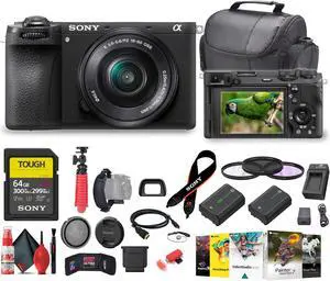 Sony a6700 Mirrorless Vlogger Camera With 16-50mm Lens + 64GB Card + More - Bundle