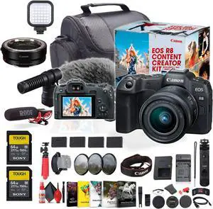 Canon EOS R8 Camera Content Creator Kit with RF 24-50mm f/4.5-6.3 IS STM Lens - Bundle