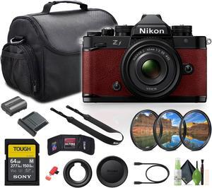 Nikon Zf 24.5MP Mirrorless Camera New NIKKOR Z 40mm f/2 (Red) Bundle With Camera New Bag