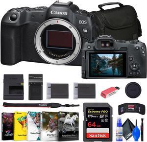Canon EOS R8 Mirrorless Camera + 64GB Card + Bag + Charger + Battery + More