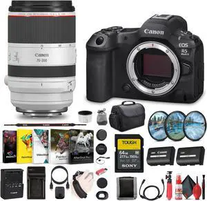 Canon - EOS R5 Mark II Mirrorless Camera, 45MP, Full-Frame Hybrid Camera, 8K Video Bundle