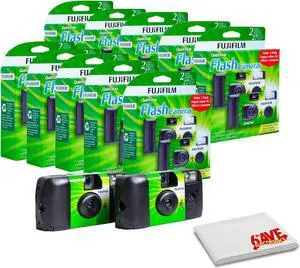 FUJIFILM QuickSnap Flash 400 One-Time-Use Disposable Camera Bundle (10x 2 Pack)