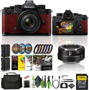 Nikon Zf 24.5MP Sensor 4K Video Recording Mirrorless Camera (Red) With Nikon Lens Bundle