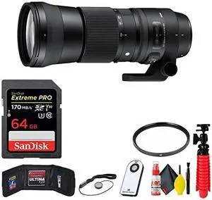 Sigma 150-600mm f/5-6.3 DG OS HSM Contemporary Lens for Canon EF Extreme Pro Bundle