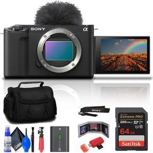 Sony ZV-E1 Mirrorless Camera (Black) + Case + 64GB Card + Flex Tripod + More