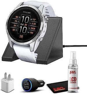 Garmin Epix Pro (Gen 2), 42mm Glass Stainless Steel Whitestone with Accessories