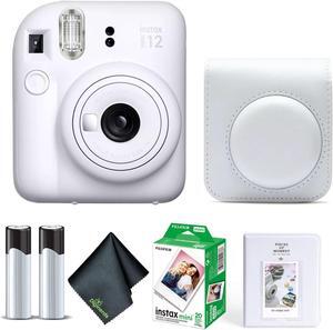 FUJIFILM INSTAX MINI 12 Instant Film Camera with Instant Film - Clay White