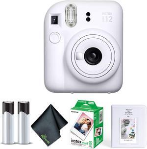 FUJIFILM INSTAX MINI 12 Instant Film Camera with Instant Film - Clay White