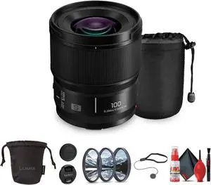 Panasonic Lumix S 100mm F/2.8 Macro Lens L Mount Bundle with Accessories