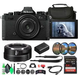 Nikon Z fc DX-Format Mirrorless Camera with NIKKOR Retro Style Z 28mm f/2.8 (SE) Lens + More