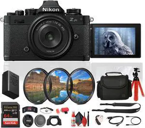 Nikon Z fc DX-Format Mirrorless Camera with NIKKOR Retro Style Z 28mm f/2.8 (SE) Lens + More