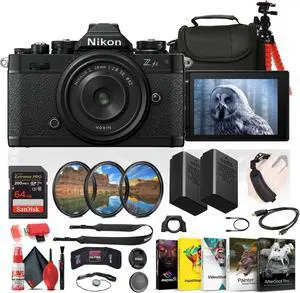 Nikon Z fc DX-Format Mirrorless Camera with NIKKOR Retro Style Z 28mm f/2.8 (SE) Lens + More