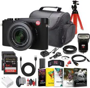 Leica D-Lux 8 Compact Digital Camera, 17MP 4/3" CMOS Sensor + 64GB Memory Card + More