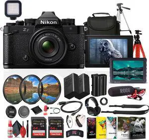 Nikon Z fc DX-Format Mirrorless Camera with NIKKOR Retro Style Z 28mm f/2.8 (SE) Lens + More