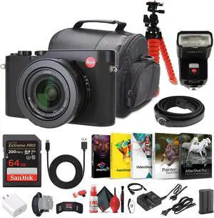 Leica D-Lux 8 Compact Digital Camera, 17MP 4/3" CMOS Sensor + 64GB Memory Card + More