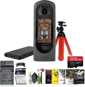 Ricoh THETA X 360-Degree Camera 5.7K30 Video, 2.25" Touchscreen, Sensors + More