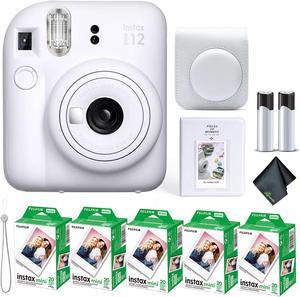 FUJIFILM INSTAX MINI 12 Instant Film Camera with Instant Film - Clay White