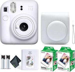 FUJIFILM INSTAX MINI 12 Instant Film Camera with Instant Film - Clay White