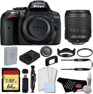 Nikon D5300 DSLR Camera with 18-140mm Lens (International Model) Complete Basic Bundle