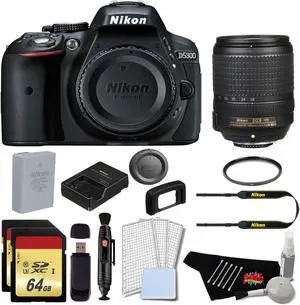 Nikon D5300 DSLR Camera with 18-140mm Lens (International Model) Complete Advanced Bundle