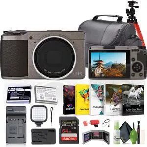 Ricoh GR III Diary Edition Compact Portable Digital Camera + 64GB Memory Card + More