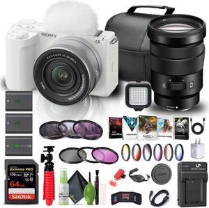 Sony Alpha ZV-E10 II Mirrorless Camera W/ 16-50mm Lens + Sony 18-105mm Lens + 64GB + More