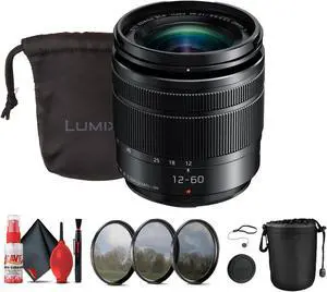 Panasonic Lumix G Vario 12-60mm f/3.5-5.6 Lens Bundle with Accessories