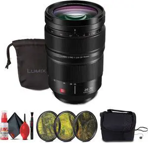 Panasonic Lumix S Pro 24-70mm f/2.8 Lens Bundle with Accessories