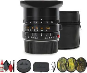 Leica Super-Elmar-M 21mm f/3.4 ASPH. Lens + Lens Filter Kit + Cleaning Kit + More