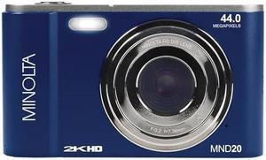Minolta MND20 44 MP / 2.7K Ultra HD Digital Camera (Blue)