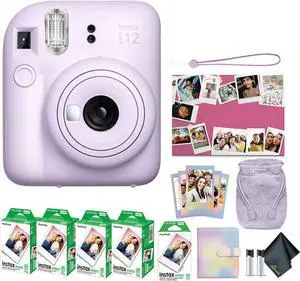 FUJIFILM INSTAX MINI 12 Instant Film Holiday Camera Bundle (Lilac Purple)