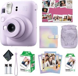 FUJIFILM INSTAX MINI 12 Instant Film Holiday Camera Bundle (Lilac Purple)