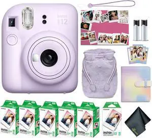 FUJIFILM INSTAX MINI 12 Instant Film Holiday Camera Bundle (Lilac Purple)