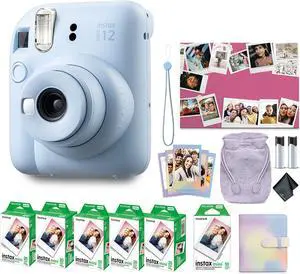 FUJIFILM INSTAX MINI 12 Instant Film Holiday Camera Bundle (Pastel Blue) 2024