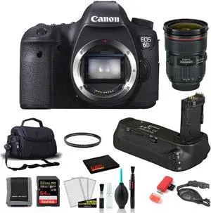 Canon 6D Digital Camera Body- with EF 24-70mm Lens + More (International Model)