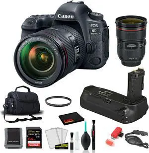 Canon 6D Mark II Camera with 24-105mm Lens Kit with EF 24-70mm Lens + More