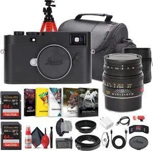 Leica M11-D Rangefinder Camera (Black) + Leica 50mm f/2 Lens + 64GB Memory Card + More