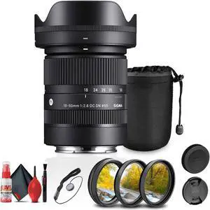 Sigma 18-50mm f/2.8 DC DN Contemporary Lens for Sony E Bundle