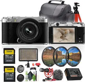 Fujifilm X-M5 Mirrorless Camera + XC 15-45mm f/3.5-5.6 OIS Lens+Rode Microphone