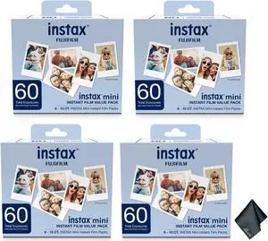 Fujifilm Instax Mini Value Pack Instant Film (240 Exposures) + Cleaning Cloth