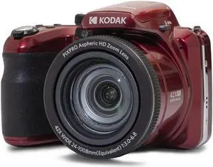 PIXPRO AZ425 20MP Digital Camera, 42x Optical Zoom, OIS, Red | 1080p Full HD Video, 24mm Wide Angle Lens, 3 Inch LCD, Bridge Camera, Li-Ion Battery, Wildlife and Sports PIXPRO AZ425 20MP Digital Camera, 42x Optical Zoom, OIS, Red | 1080p Full HD Video, 24mm Wide Angle Lens, 3 Inch LCD, Bridge Camera, Li-Ion Battery, Wildlife and Sports