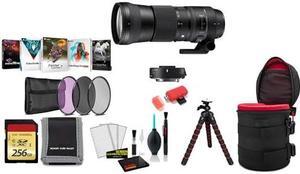 Sigma 150-600mm F5-6.3 DG HSM Lens Canon with Tele-Converter Kit with Tripod
