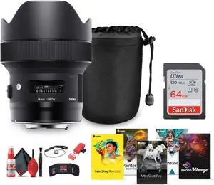 Sigma 14mm f/1.8 DG HSM Art Lens for Canon EF Bundle